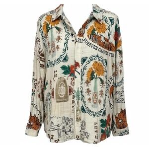 Agua Bendita "Forever Chasing The Sun" Keshinopal Shirt Size S Multicolor NEW